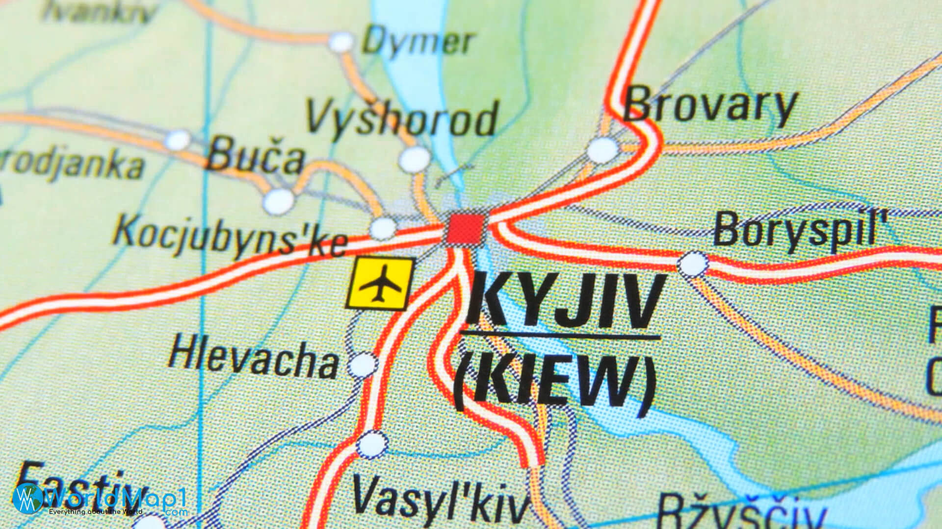 Carte de l'aéroport de Kiev Ukraine